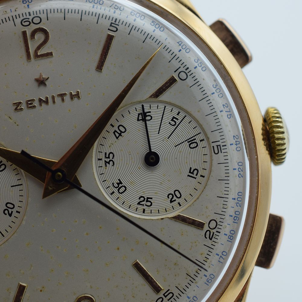 GENTLEMAN'S OVERSIZED ZENITH CHRONOGRAPH 156D, 18CT PINK GOLD, REF. 19518, CIRCA 1954, 37MM, - Image 6 of 11