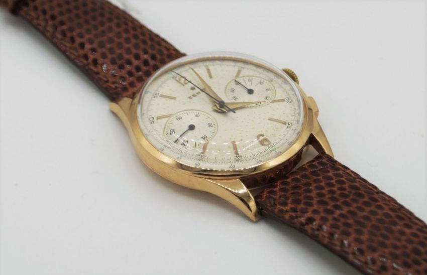 ZENITH JUMBO CHRONOGRAPH IN 18CT PINK GOLD CIRCA 1956. SERIAL 143831, REFERENCE 19518, ZENITH CAL. - Image 3 of 8