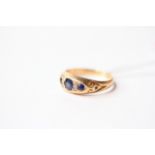 Victorian Sapphire & Diamond Ring, size N, 3.25g.