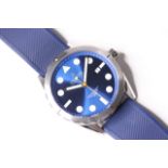 *TO BE SOLD WITHOUT RESERVE* DUFRANE BARTON SPRINGS DIVER LIMITED EDITION, circular sunburst blue