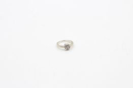 9ct White gold diamond cluster ring 3.9 grams gross