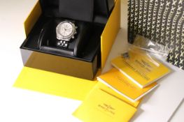 BREITLING CHRONOMAT EVOLUTION CHRONOGRAPH DIAMOND BEZEL MOTHER OF PEARL DIAL WITH BOX AND PAPERS