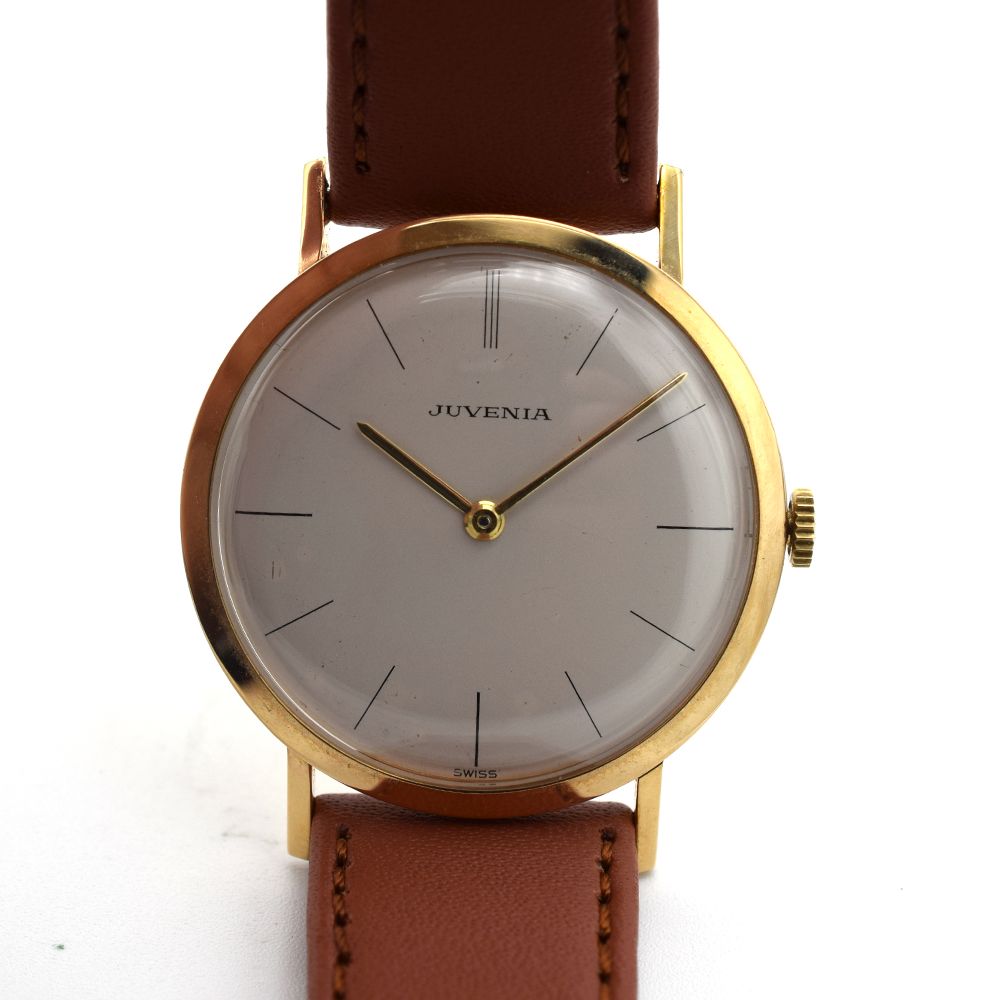 GENTLEMAN'S JUVENIA 9CT GOLD, REF. 223, CIRCA 1960S, 33.5MM, BOX ONLY, circular white dial with - Image 4 of 6