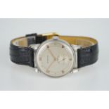 GENTLEMENS MARVIN WRISTWATCH, circular silver dial with gilt hour markers and hands, 33mm case