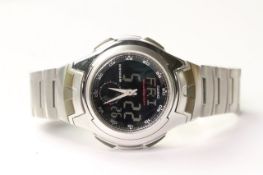 *TO BE SOLD WITHOUT RESERVE* CASIO WORLDTIMER 5 ALARM DIGITAL WATCH, circular black digital dial,