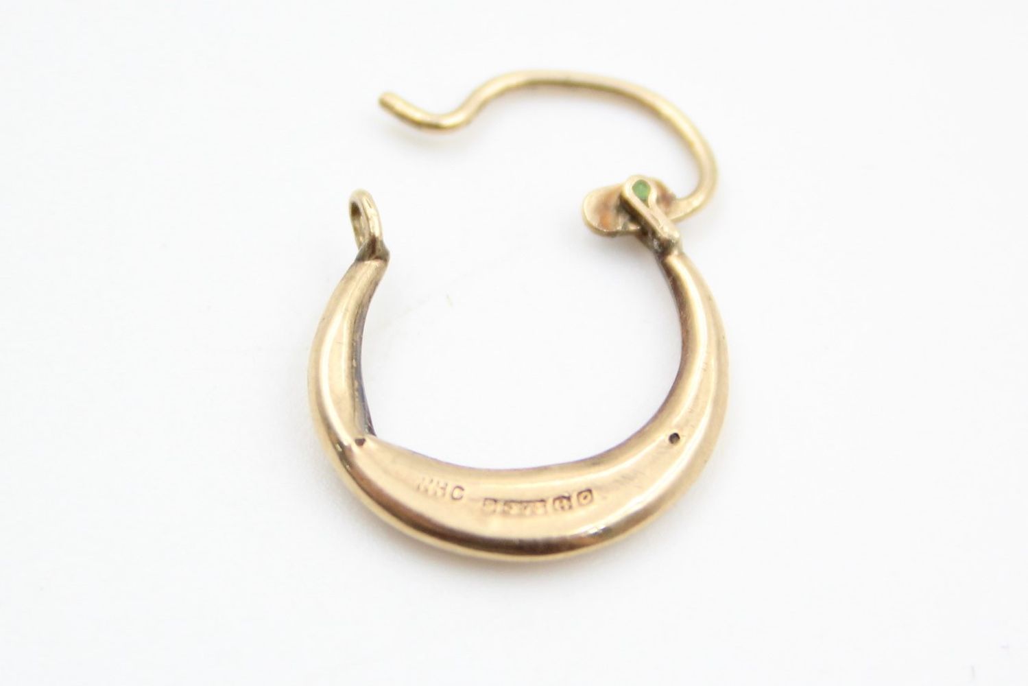 2 x 9ct gold hoop earrings 2.5 grams gross - Image 9 of 9