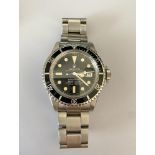 ROLEX MK1 SUBMARINER WRISTWATCH REF 1680, circular black dial with hour markers, date at 3 0'