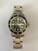 ROLEX MK1 SUBMARINER WRISTWATCH REF 1680, circular black dial with hour markers, date at 3 0'