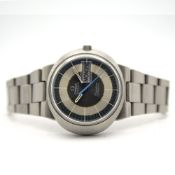 GENTLEMAN'S VINTAGE GENEVE DYNAMIC DAY/DATE RACING BLUE, CIRCA. 1970, 166.079, AUTO CAL. 565,