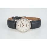 GENTLEMENS ROLEX CELLINI 18CT WHITE GOLD WRISTWATCH, circular white rolex repeat dial with roman