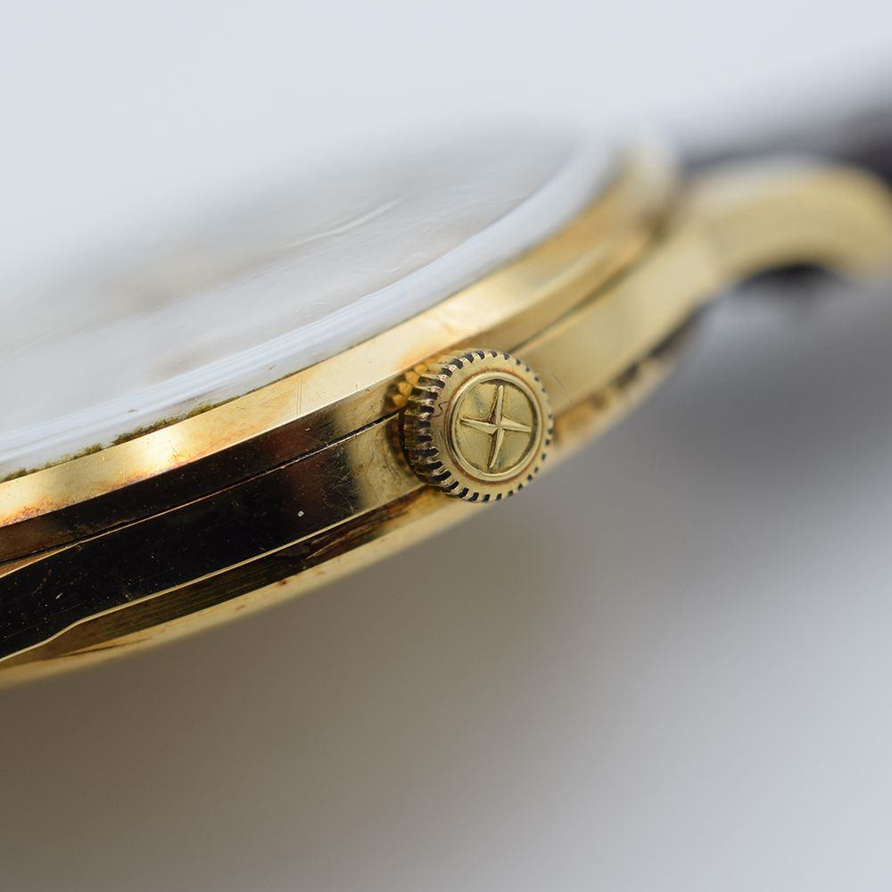 GENTLEMAN'S ZENITH, 9CT GOLD, REF. 21123, CIRCA 1970, 31MM, circular white dial with thin gold toned - Image 6 of 7