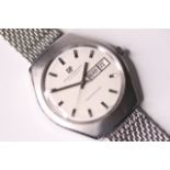 VINTAGE GIRARD-PERREGAUX GYROMATIC HIGH FREQUENCY CIRCA 1970s, circular white dial with baton hour