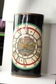 Vintage Fornasetti umbrella stand, lacquer finish with watch face design, sticker to base,