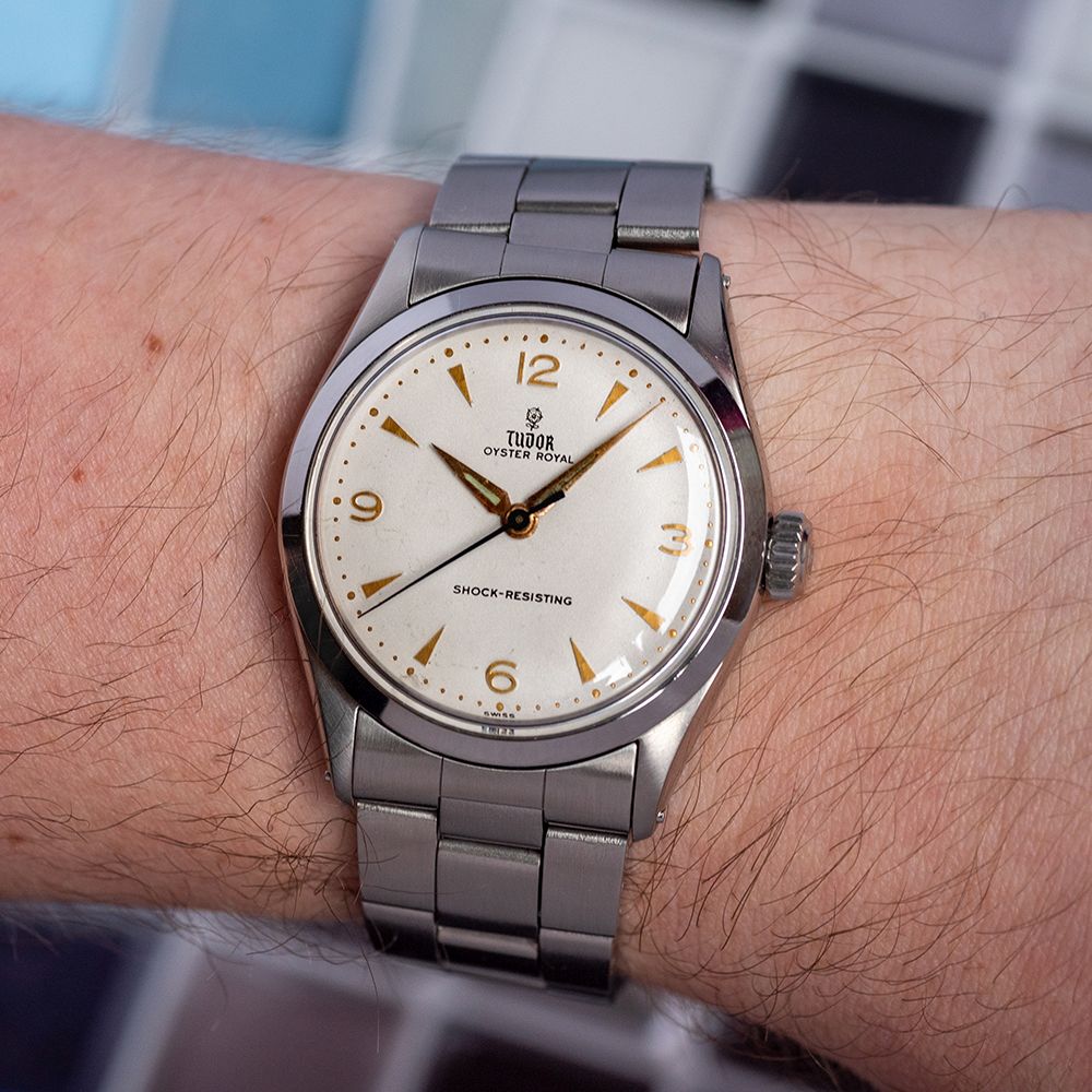 GENTLEMAN'S TUDOR OYSTER ROYAL, REF. 7934, CIRCA 1958/59, 34MM, BOX ONLY, circular white dial with - Image 2 of 13