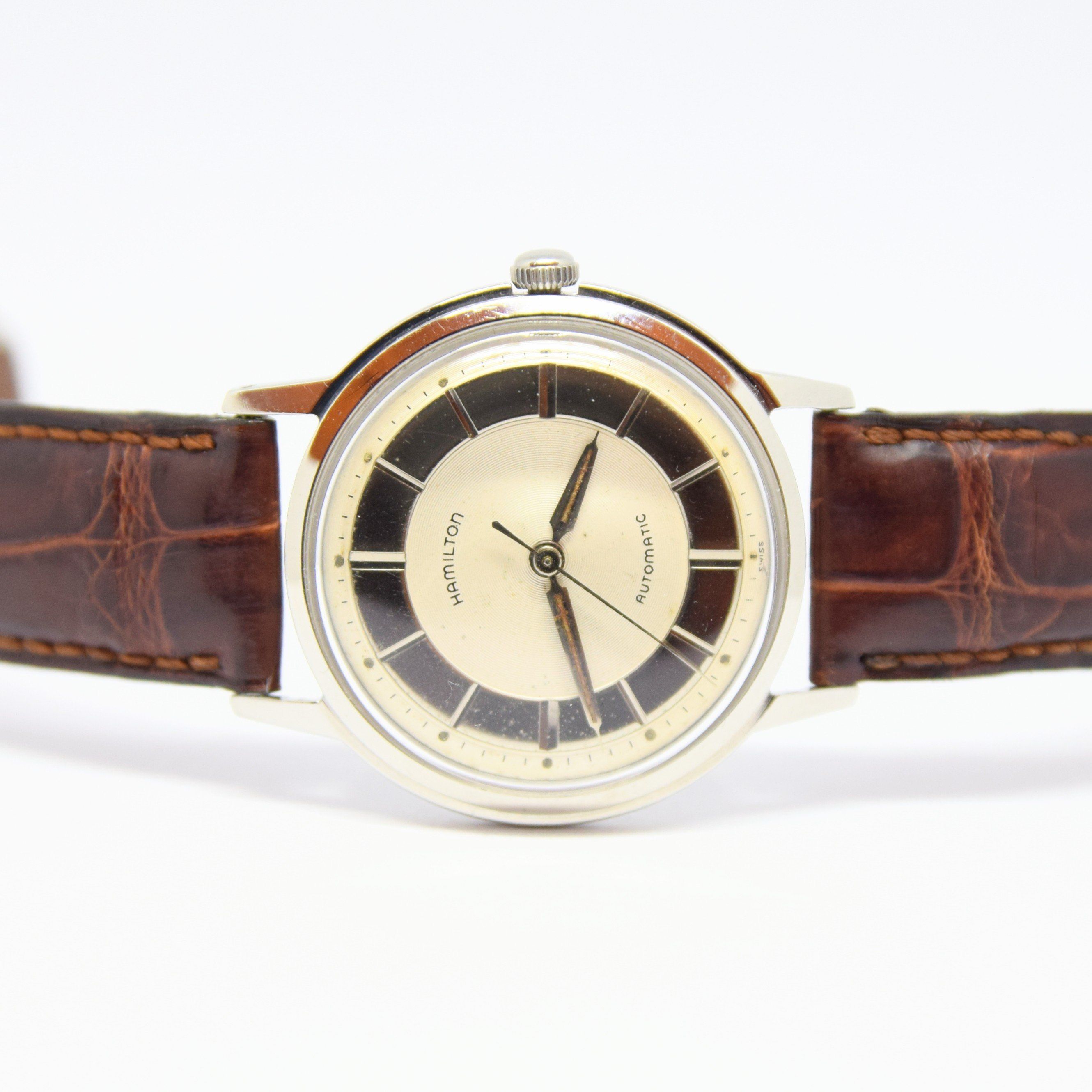 HAMILTON AUTOMATIC MICRO-ROTOR WRISTWATCH WITH TUXEDO DIAL AND ORIGINAL BOX 1950S. REFERENCE - Image 12 of 12