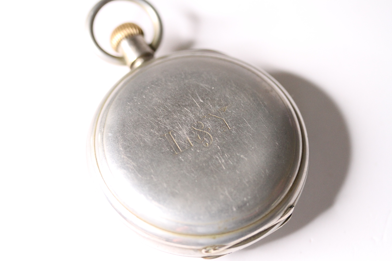 VINTAGE FATTORINI & SONS CONTINENTAL RAILWAY POCKET WATCH, circular white dial with roman numeral - Image 3 of 3