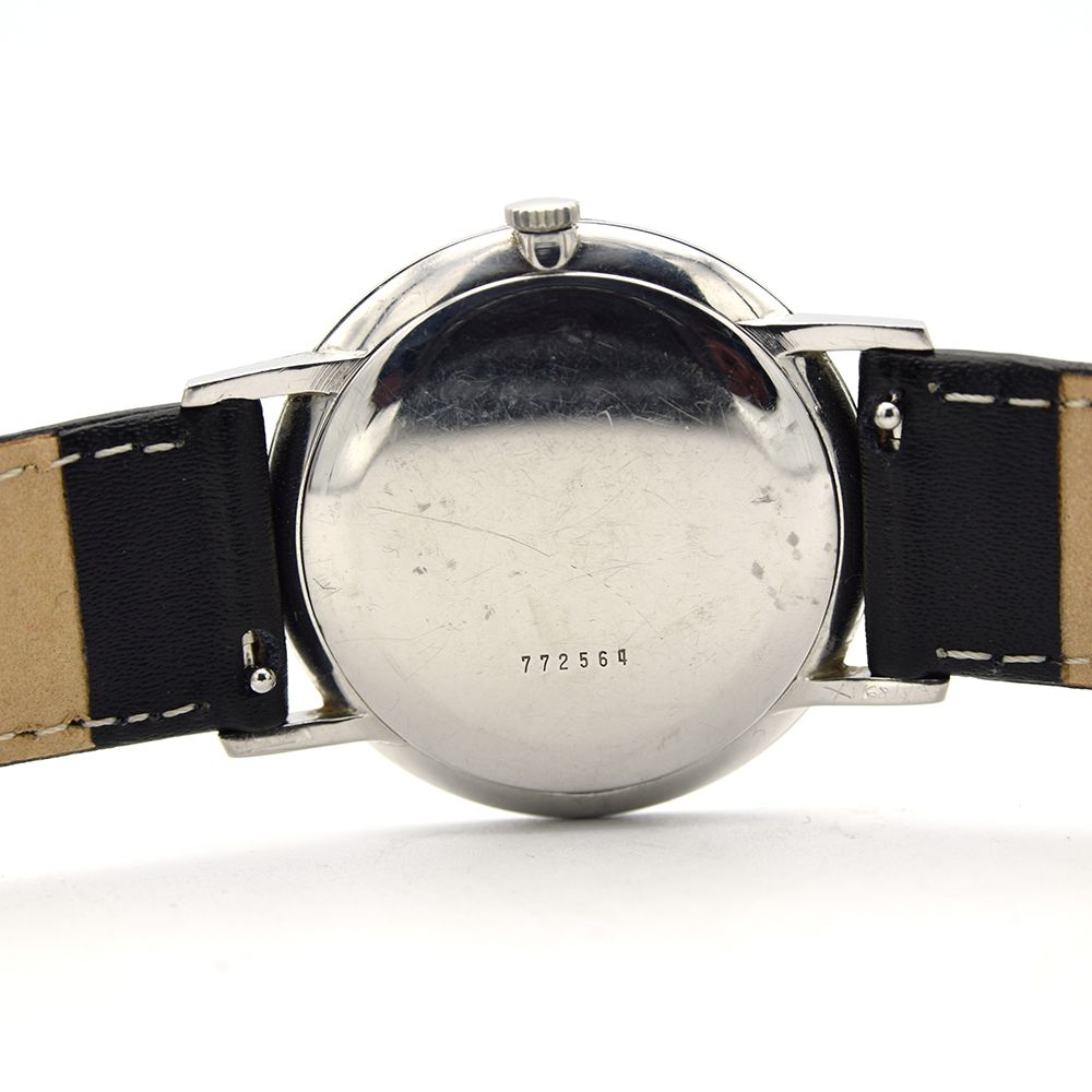 GENTLEMAN'S JUVENIA ,TURLER, REF. 772568, CIRCA 1960S, 33MM, circular white dial with blued leaf - Image 2 of 5