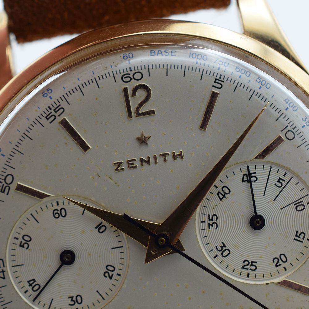 GENTLEMAN'S OVERSIZED ZENITH CHRONOGRAPH 156D, 18CT PINK GOLD, REF. 19518, CIRCA 1954, 37MM, - Image 5 of 11