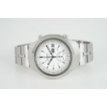 GENTLEMENS SEIKO HELMET AUTOMATIC CHRONOGRAPH WRISTWATCH, circular white dial with stick hour