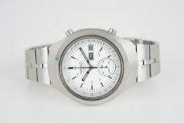 GENTLEMENS SEIKO HELMET AUTOMATIC CHRONOGRAPH WRISTWATCH, circular white dial with stick hour