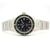 YEMA SUPERMAN HERITAGE GMT KHAKI GREEN LIMITED EDITION WITH BOX AND PAPERS 2020, circular black dial