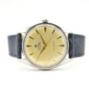 GENTLEMAN'S VINTAGE CYMA NAVYSTAR AUTOROTOR AUTOMATIC, CIRCA. 1955, R480, 35MM STEEL CASE,