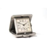 *TO BE SOLD WITHOUT RESERVE* VINTAGE FIAT TRAVEL CLOCK, square silver dial with arabic numeral