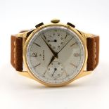 GENTLEMAN'S OVERSIZED ZENITH CHRONOGRAPH 156D, 18CT PINK GOLD, REF. 19518, CIRCA 1954, 37MM,