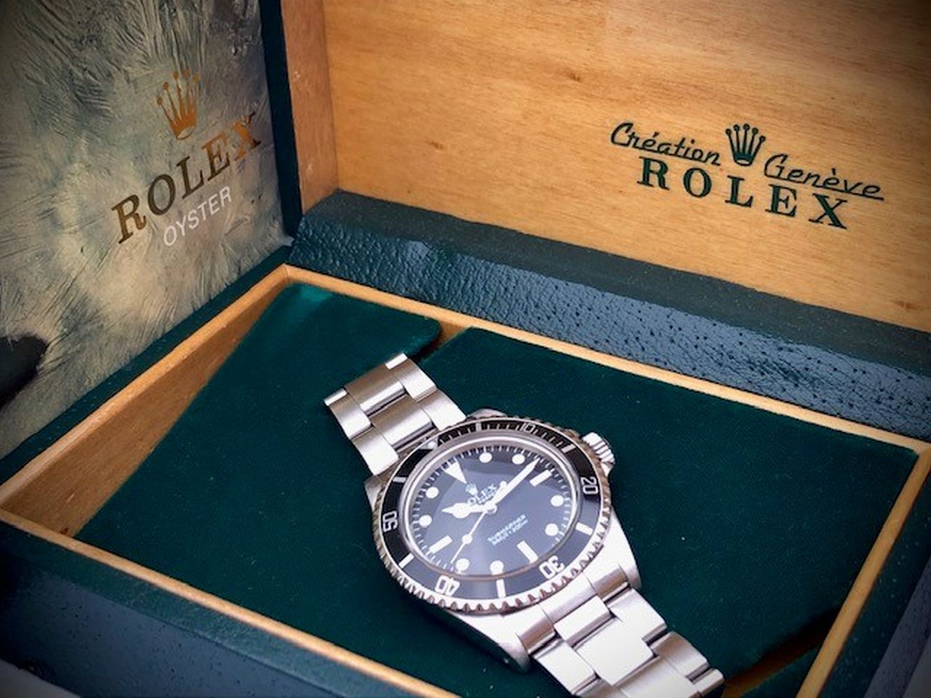 ROLEX SUBMARINER MAXI DIAL REF 5513 W/BOX, maxi mk5 dial with matching hands, with original long - Image 2 of 13
