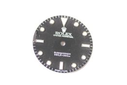 ROLEX SUBMARINER 5513 DIAL, circular black dial with applied hour markers, "600ft = 200m"