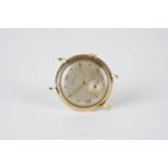 GENTLEMENS LONGINES 9CT GOLD WRISTWATCH, circular silver dial with gilt roman numeral hour markers