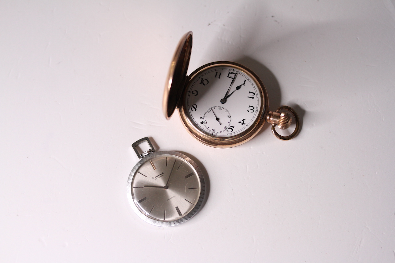 *TO BE SOLD WITHOUT RESERVE* TWO VINTAGE POCKET WATCHES, two pocket watches, one stainless steel