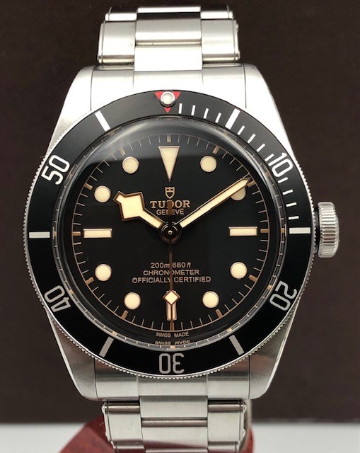 TUDOR BLACK BAY WRISTWATCH REF. 79230N FULL SET, circular black dial with dot hour markers, 41mm