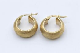 14ct Gold chunky hoop earrings 2.5 grams gross