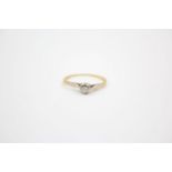 9ct gold vintage diamond solitaire ring by C.P.S. 1.8 grams gross