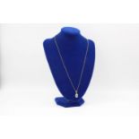 10ct sapphire pendant necklace 4.5 grams gross