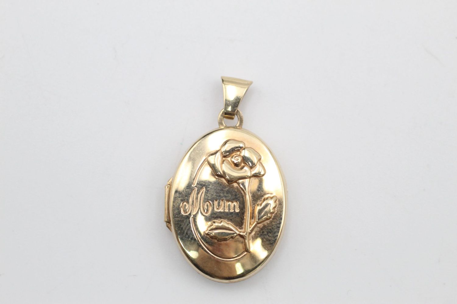 2 x 9ct Gold locket pendants inc. gemstone, mum 3.2 grams gross - Image 5 of 7