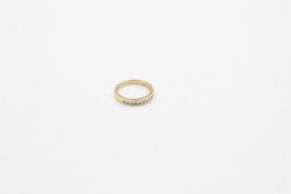 9ct gold diamond channel ring 2.5 grams gross