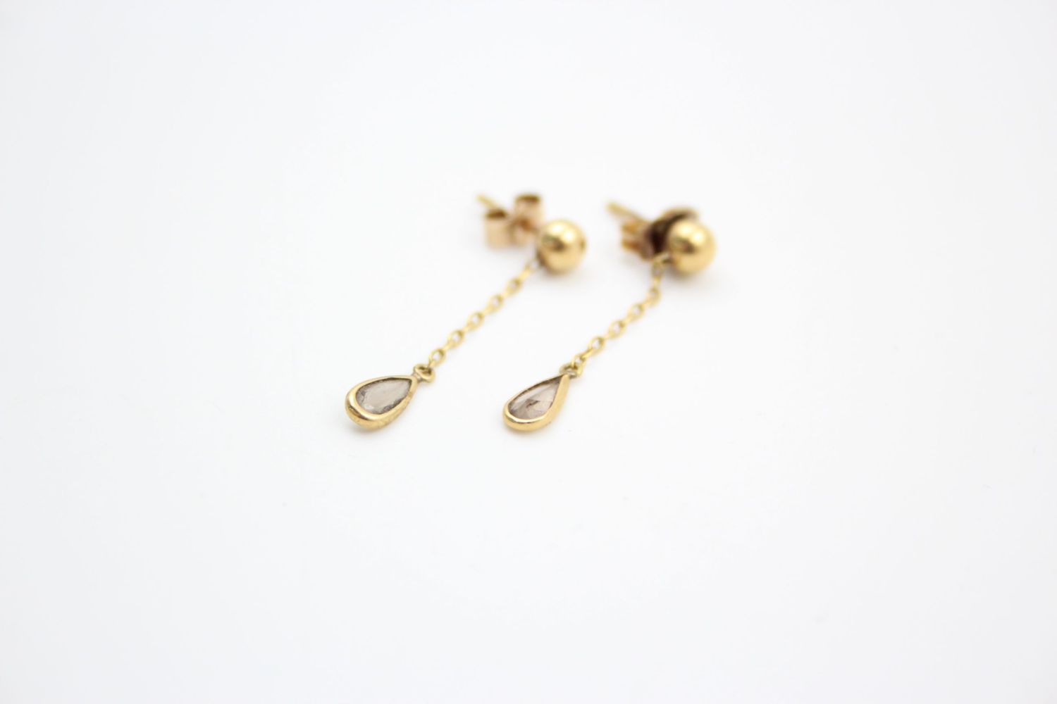 3 x 9ct gold gemstone stud earrings 2.9 grams gross - Image 9 of 11