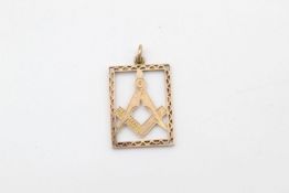 9ct gold masonic pendant 1.5 grams gross