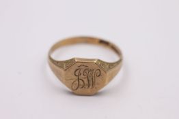 9ct gold vintage signet ring 2.9 grams gross