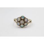 9ct Gold opal cluster ring 2.8 grams gross