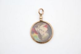 Vintage 9ct Gold frame photo locket 2.9 grams gross