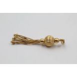 vintage 9ct gold articulated tassel pendant / charm 1.7 grams gross