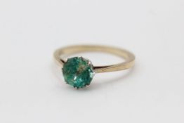 vintage 9ct gold stone set solitaire ring 1.9 grams gross