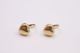 14ct gold love heart earrings by MILOR 1.5 grams gross