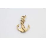 14ct Gold anchor pendant 2 grams gross