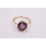 15ct gold purple paste stone dress ring 2.7 grams gross