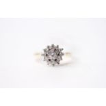 Diamond Cluster Ring, 18ct yellow gold, size O1/2, 3.2g.