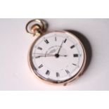 VINTAGE 9CT M.GREVES & CO POCKET WATCH, circular white dial with roman numeral hour markers, 48mm